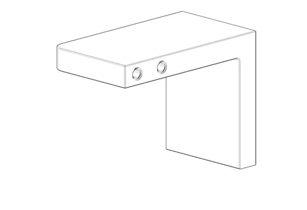 DORNBRACHT Halter für Wannengriff ERSATZTEILE 081798505 60 x 80 x 45 mm Schwarz matt, 081798505-33 Galeriebild 1
